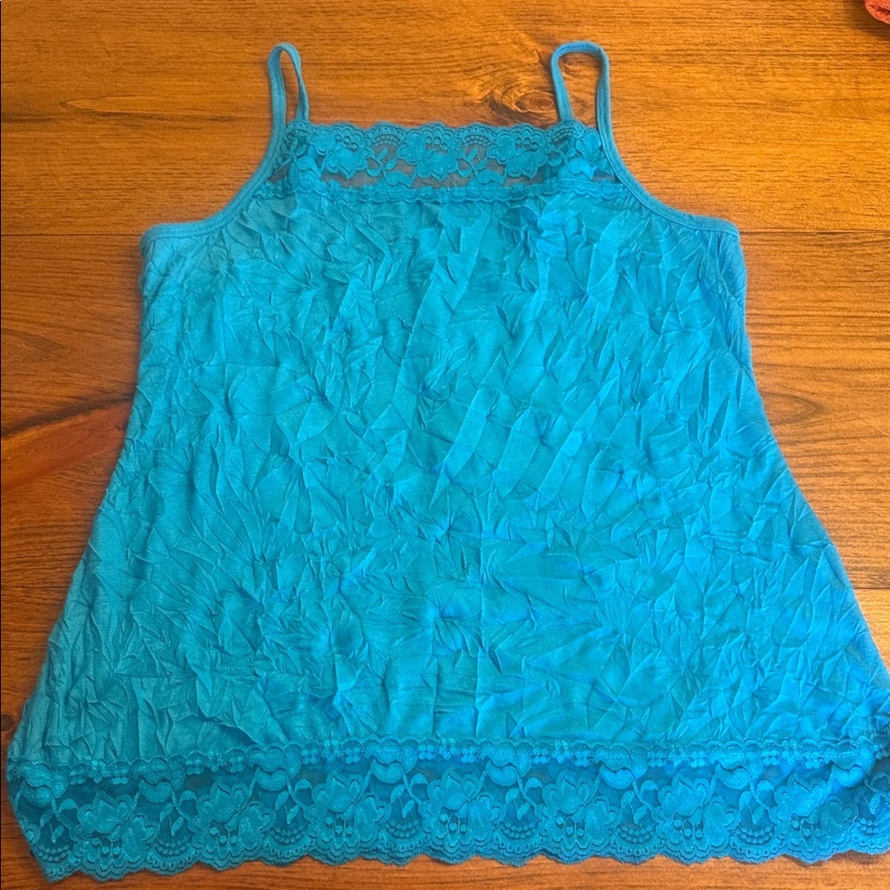 Maurices Teal Lace Trim Camisole